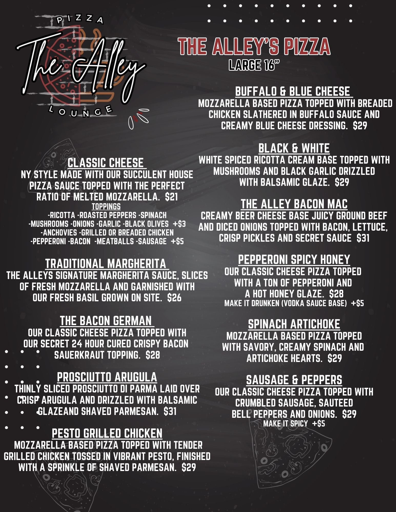Catering Menu Page 2